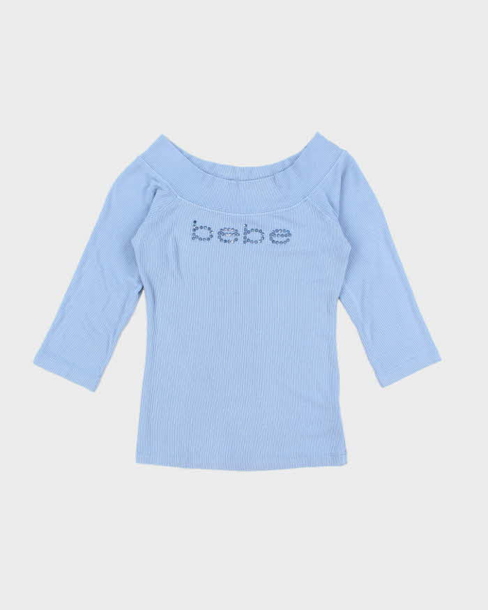 Vintage Y2k 00s Bebe Rhinestone Off The Shoulder Top - S