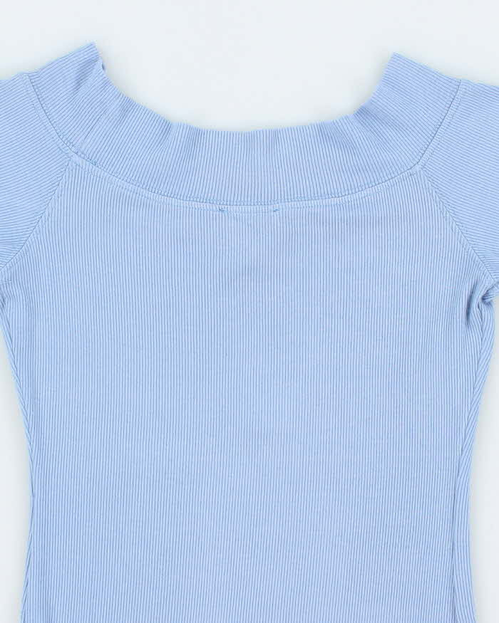 Vintage Y2k 00s Bebe Rhinestone Off The Shoulder Top - S