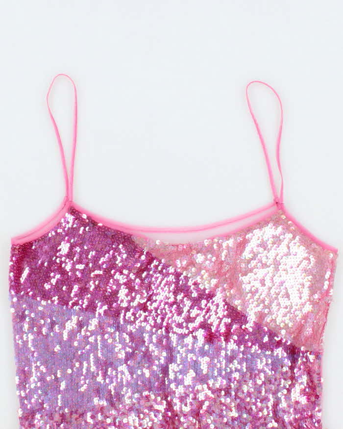 Vintage Y2k 00s Sequin Beaded Cami - S