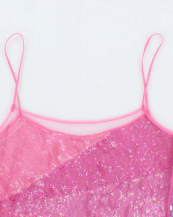 Vintage Y2k 00s Sequin Beaded Cami - S