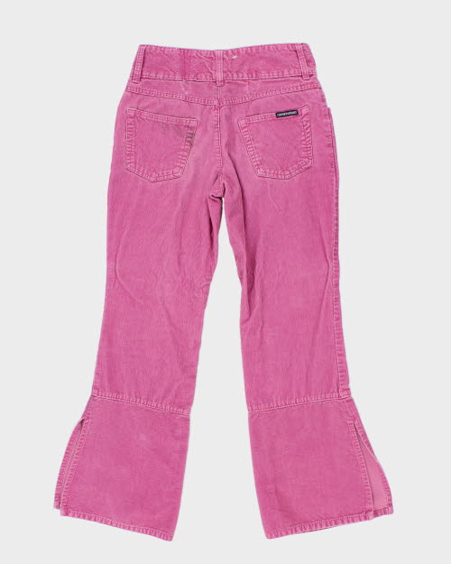 Y2k 00s Canyon River Blues Embroidered Pink Cord Trousers - W28 L29