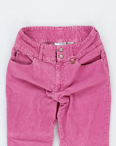 Y2k 00s Canyon River Blues Embroidered Pink Cord Trousers - W28 L29