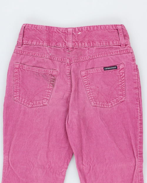 Y2k 00s Canyon River Blues Embroidered Pink Cord Trousers - W28 L29