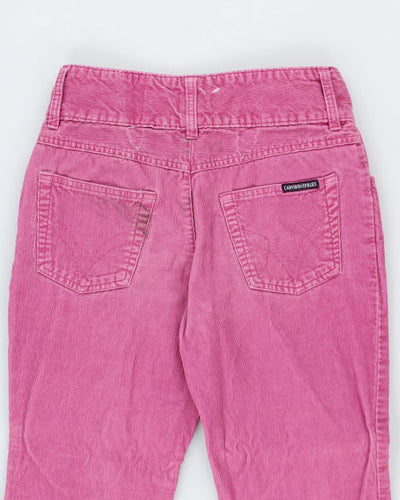 Y2k 00s Canyon River Blues Embroidered Pink Cord Trousers - W28 L29