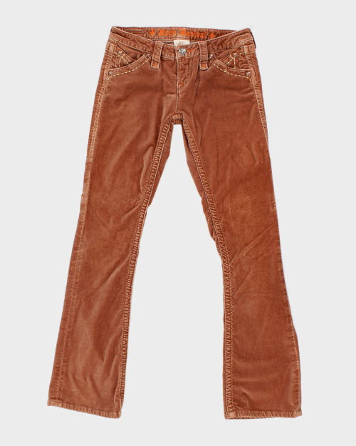Y2k 00s Rock Revival Velour Trousers - W28 L31