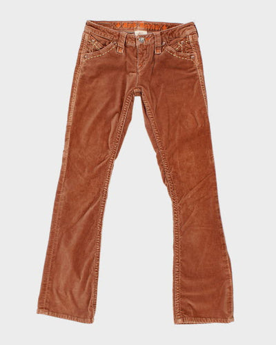 Y2k 00s Rock Revival Velour Trousers - W28 L31