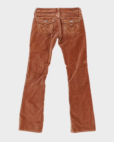 Y2k 00s Rock Revival Velour Trousers - W28 L31