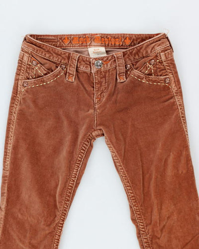 Y2k 00s Rock Revival Velour Trousers - W28 L31