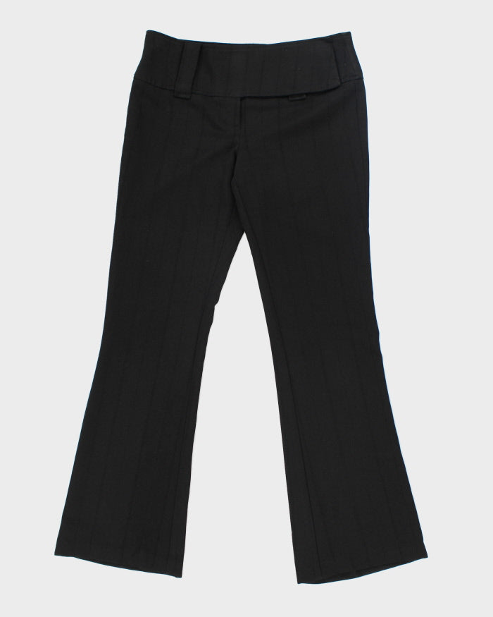Vintage 90s Sirens Black Striped Suit Trousers - W32 L31