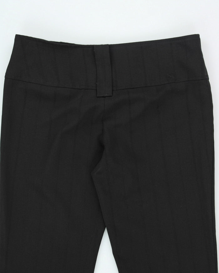 Vintage 90s Sirens Black Striped Suit Trousers - W32 L31