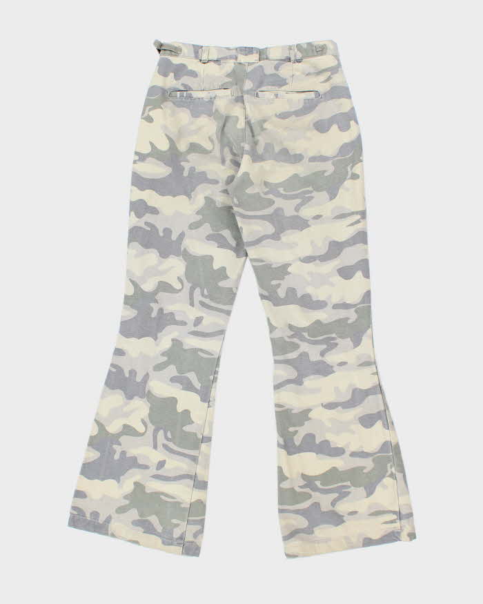 Vintage Mossino Camouflage Faded Flared Trousers - W26 L29