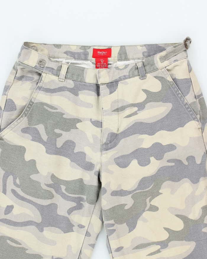Vintage Mossino Camouflage Faded Flared Trousers - W26 L29