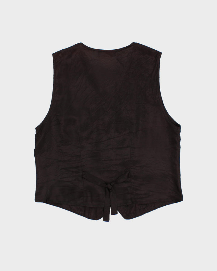 Vintage 80s Cleo Leopard Print Waistcoat - M