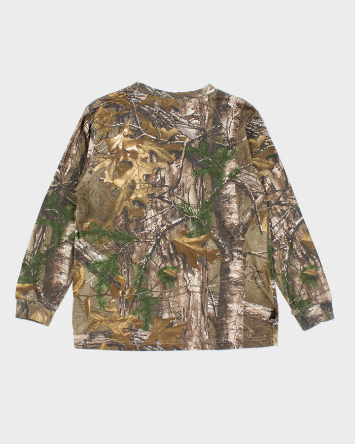 Y2k 00s Realtree Camouflage n Long Sleeve T-shirt - Youth XL