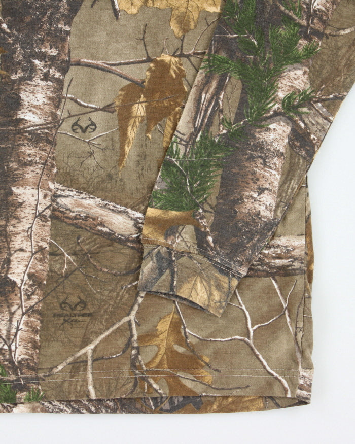 Y2k 00s Realtree Camouflage n Long Sleeve T-shirt - Youth XL