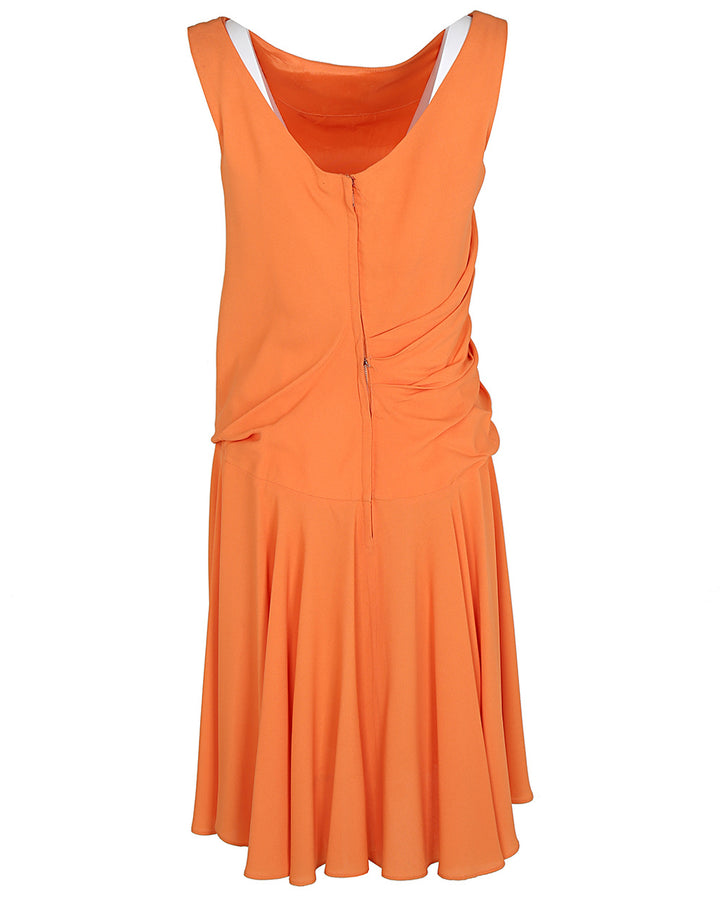 60s Peach Midi Party Dress - S