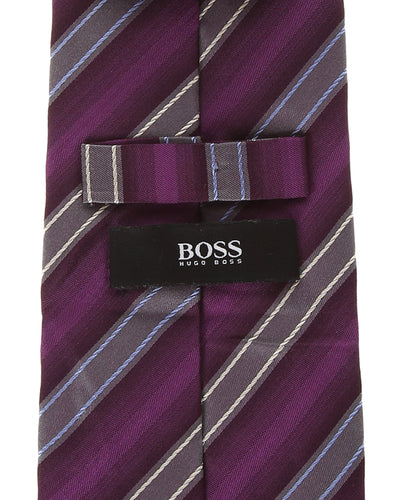 Purple Striped Silk Hugo Boss Tie