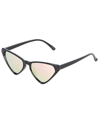 Black Framed Iggy Sunglasses with Pink Lenses