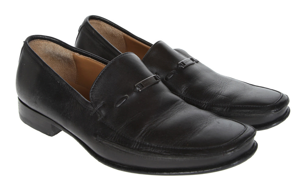 Louis Vuitton Black Leather Loafers - UK Rokit
