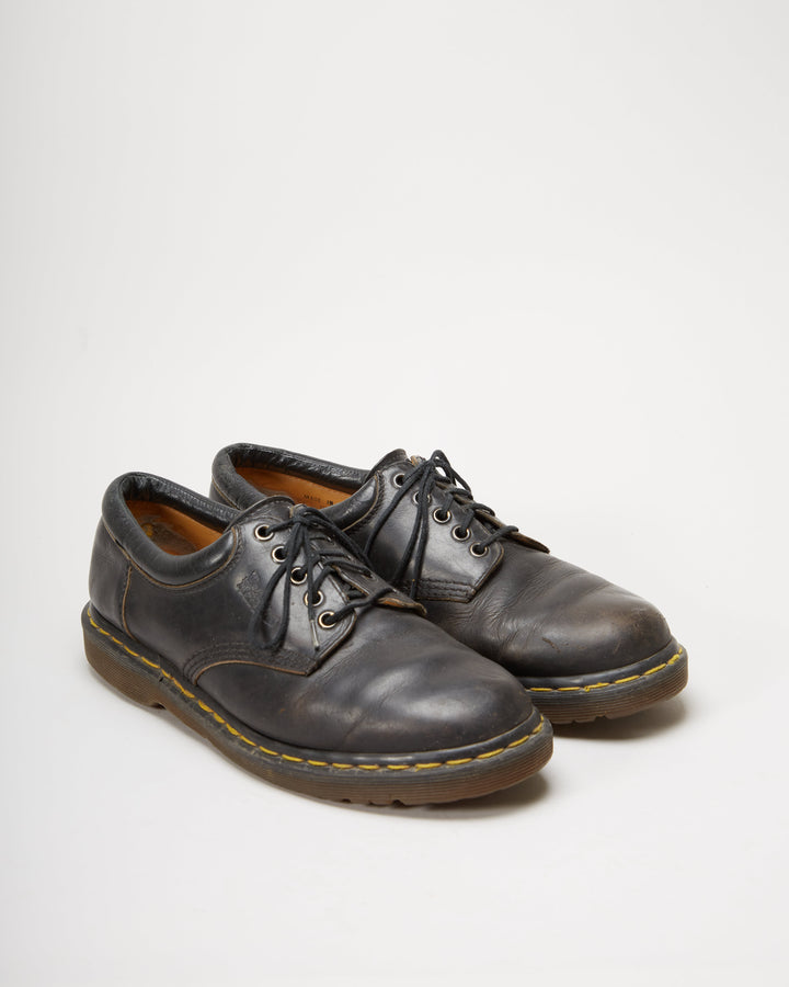 80s Dr. Martens Made In England Black Shoes - UK 8