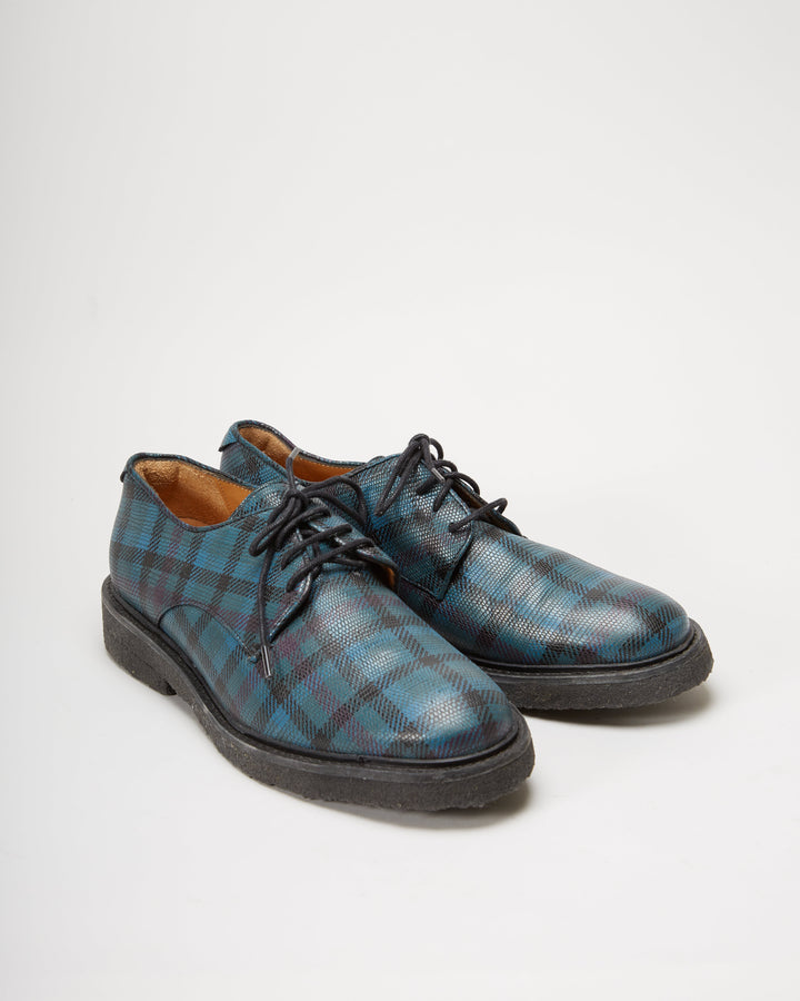 Tracey Neuls Blue / Green Check Print Shoes - UK 7