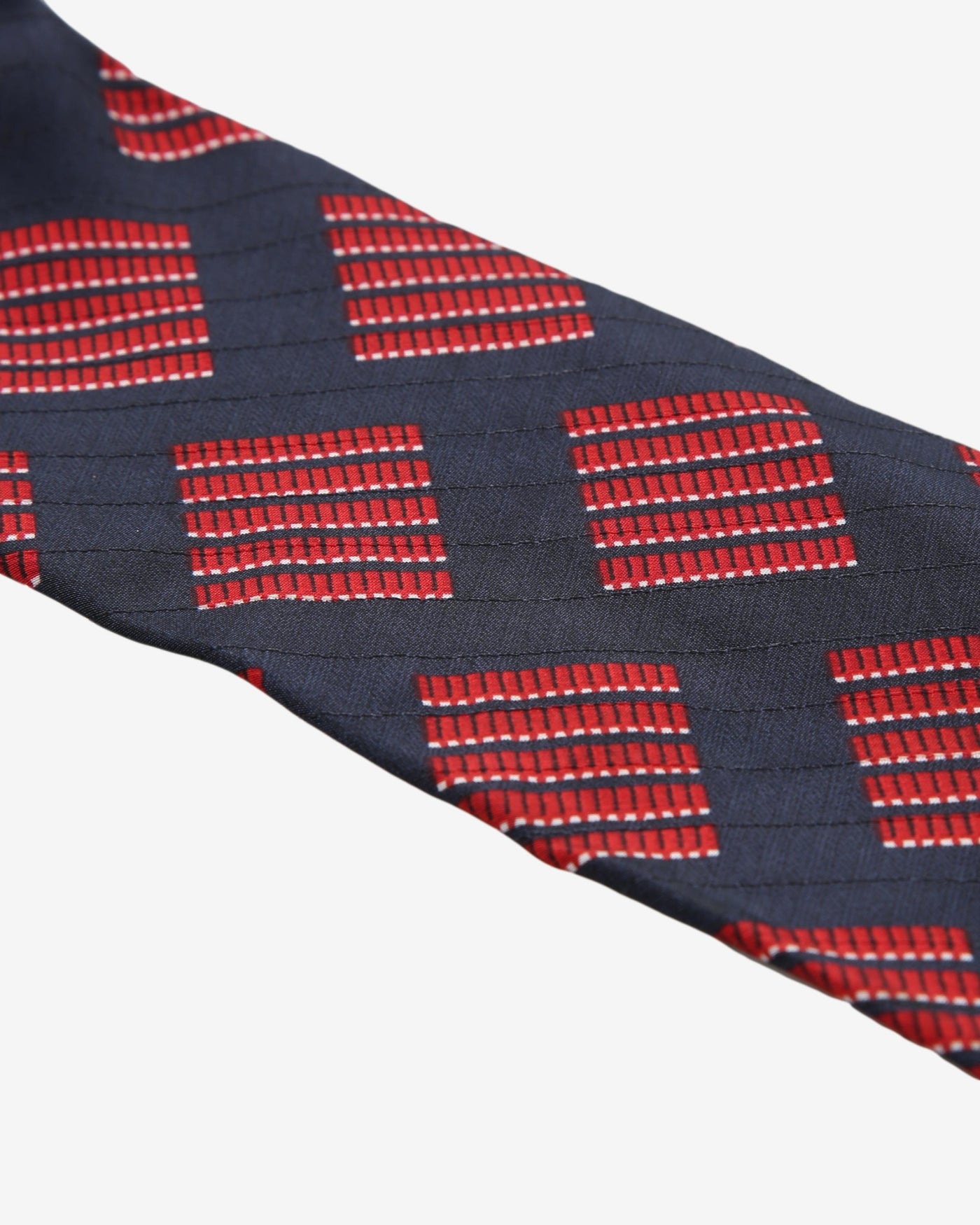 Emporio Armani Red / Navy Patterned Tie