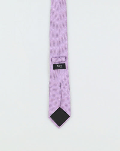 Hugo Boss Purple Patterned Silk Tie