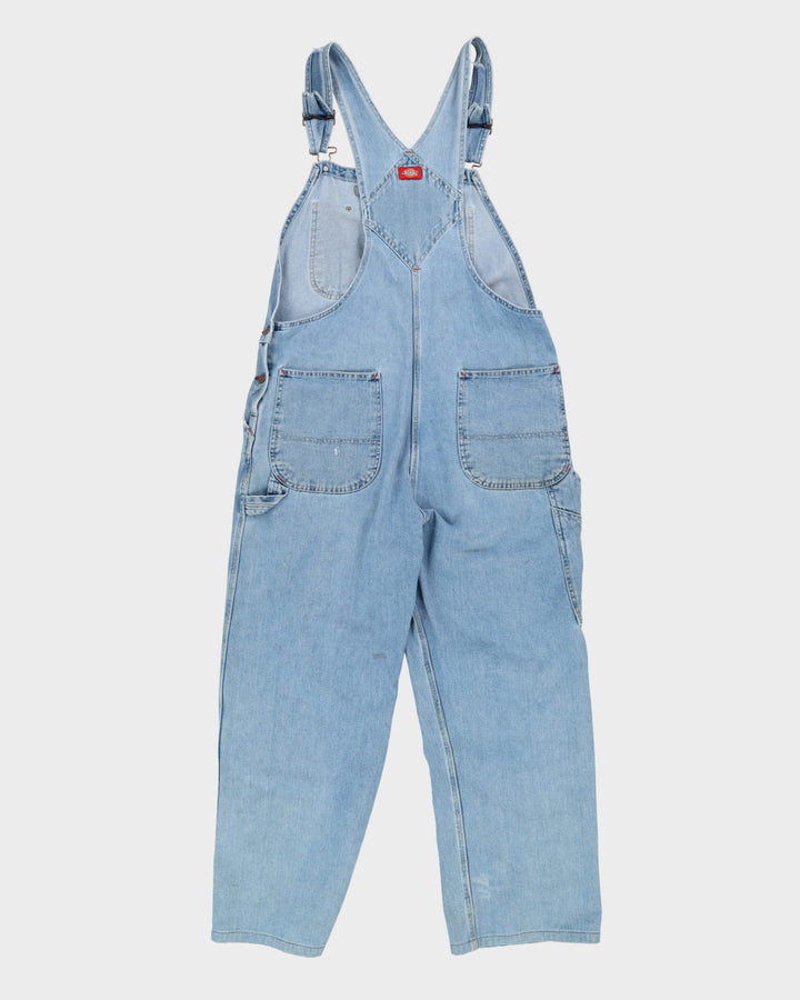 Dickies Blue Long Fit Zip-Up Dungarees - W36 L32