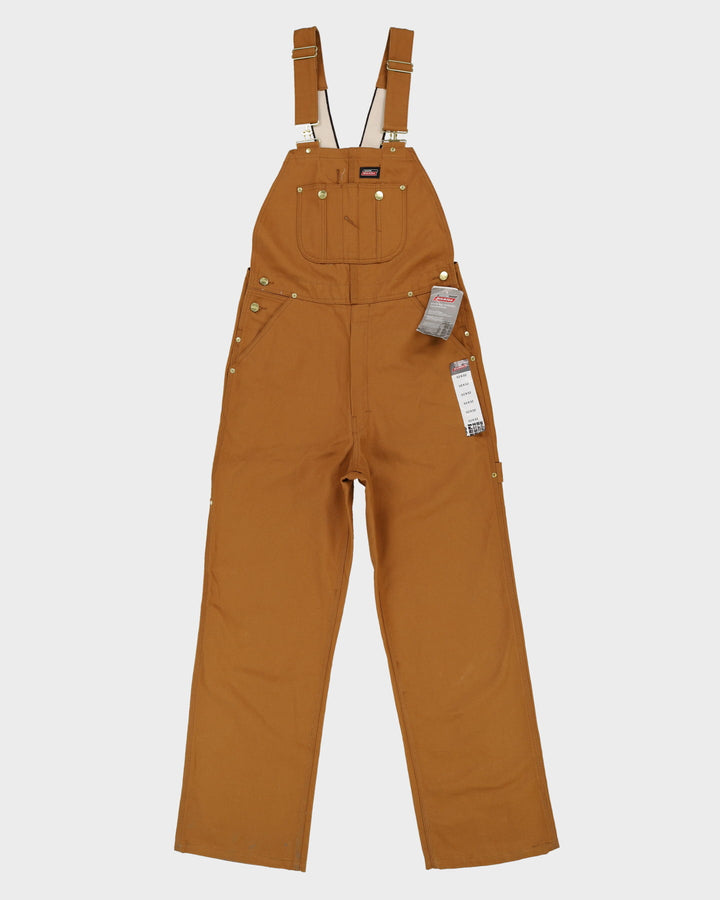 Deadstock With Tags Vintage 90s Dickies Beige Denim Dungarees - W32 L34