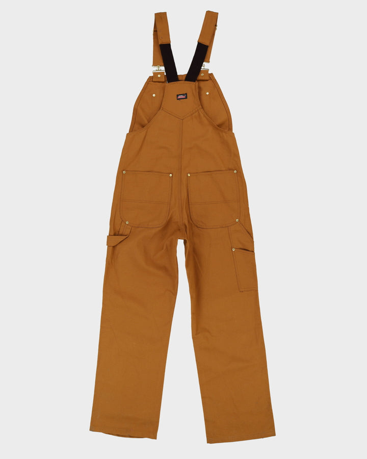 Deadstock With Tags Vintage 90s Dickies Beige Denim Dungarees - W32 L34