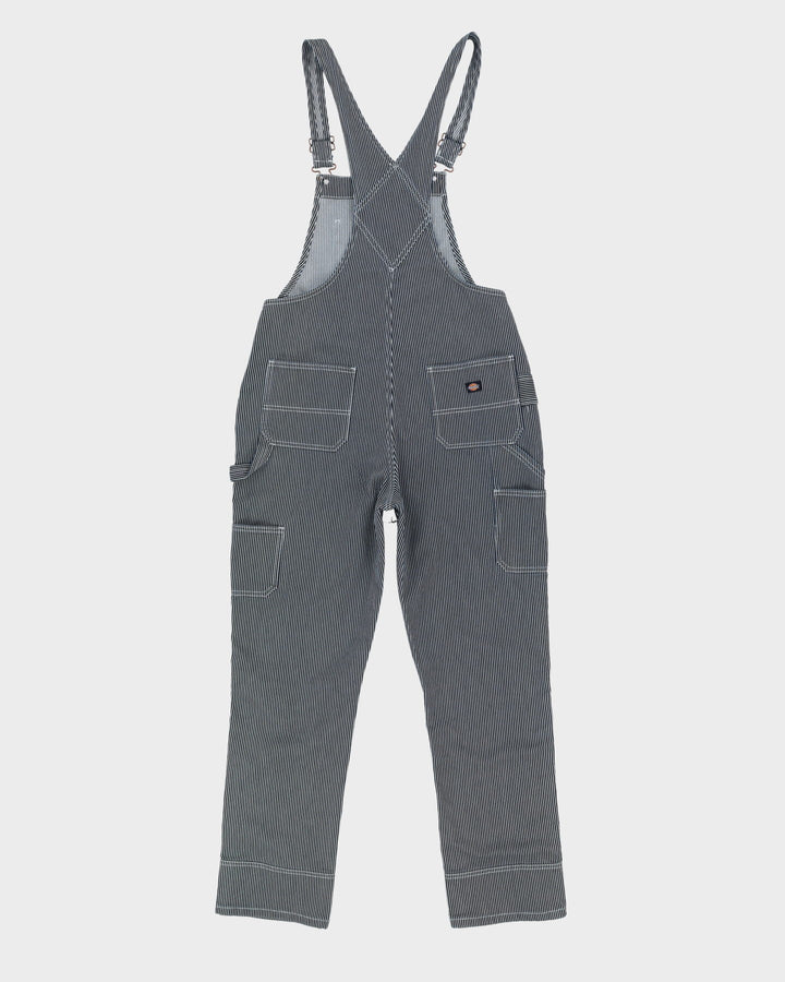 Dickies Navy / White Pinstripe Denim Dungarees - W34 L30