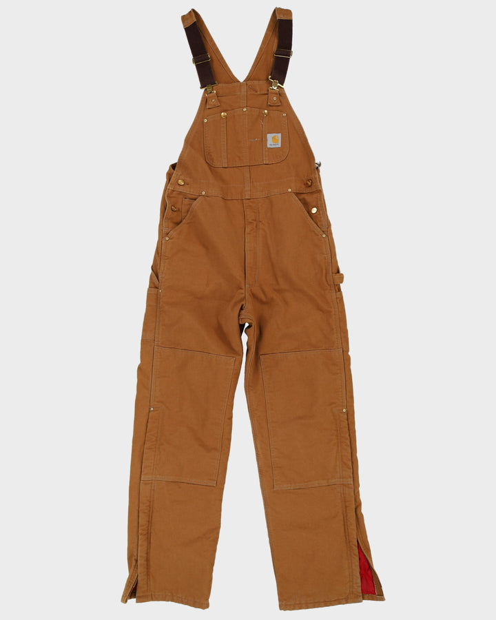 Carhartt Light Brown Padded Denim Dungarees - W36 L34