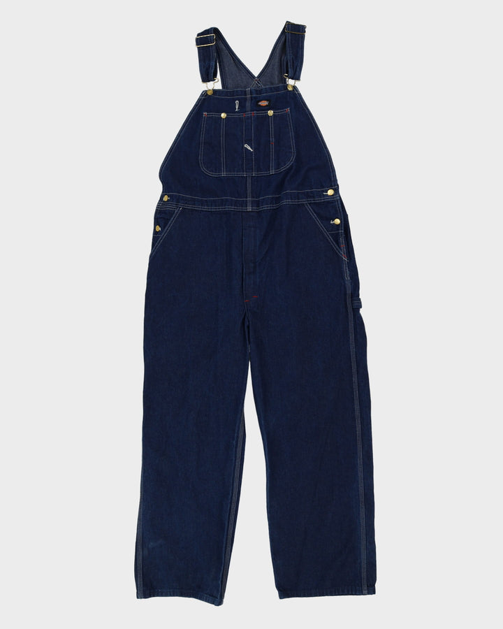 Dickies Blue Contrast Stitch Workwear Dungarees - W42 L30