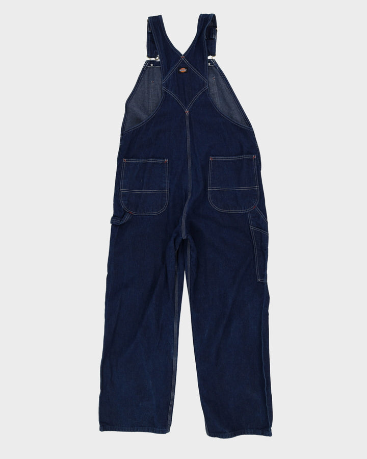 Dickies Blue Contrast Stitch Workwear Dungarees - W42 L30