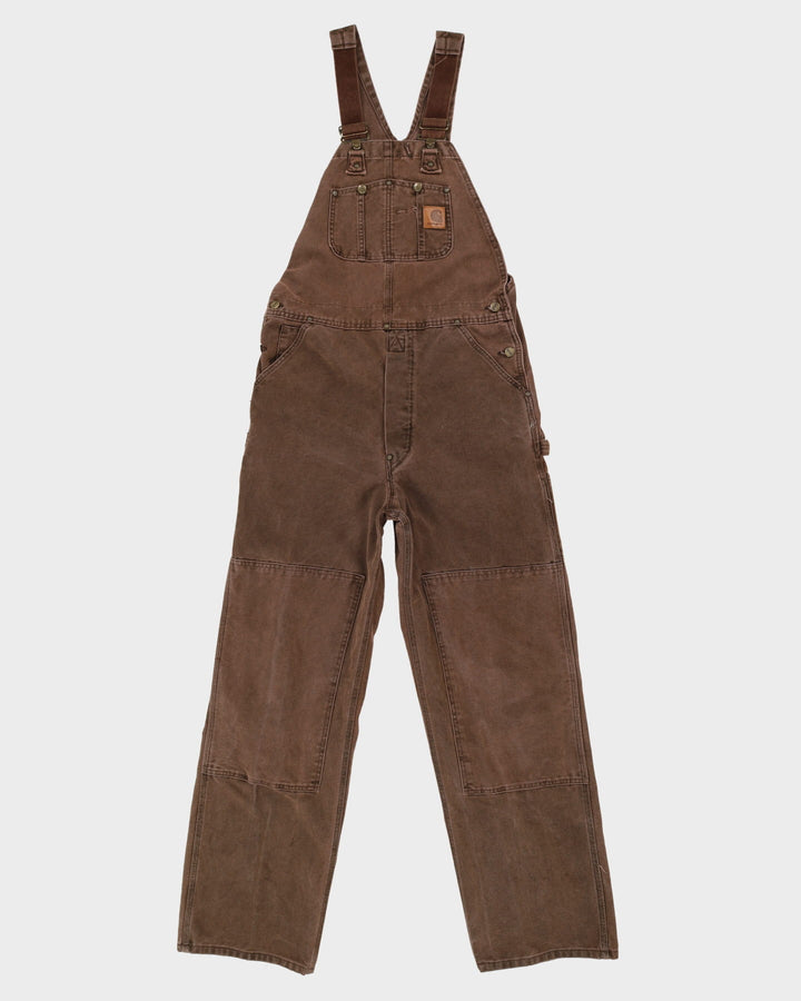Carhartt Brown Double Knee Dungarees - W36 L32