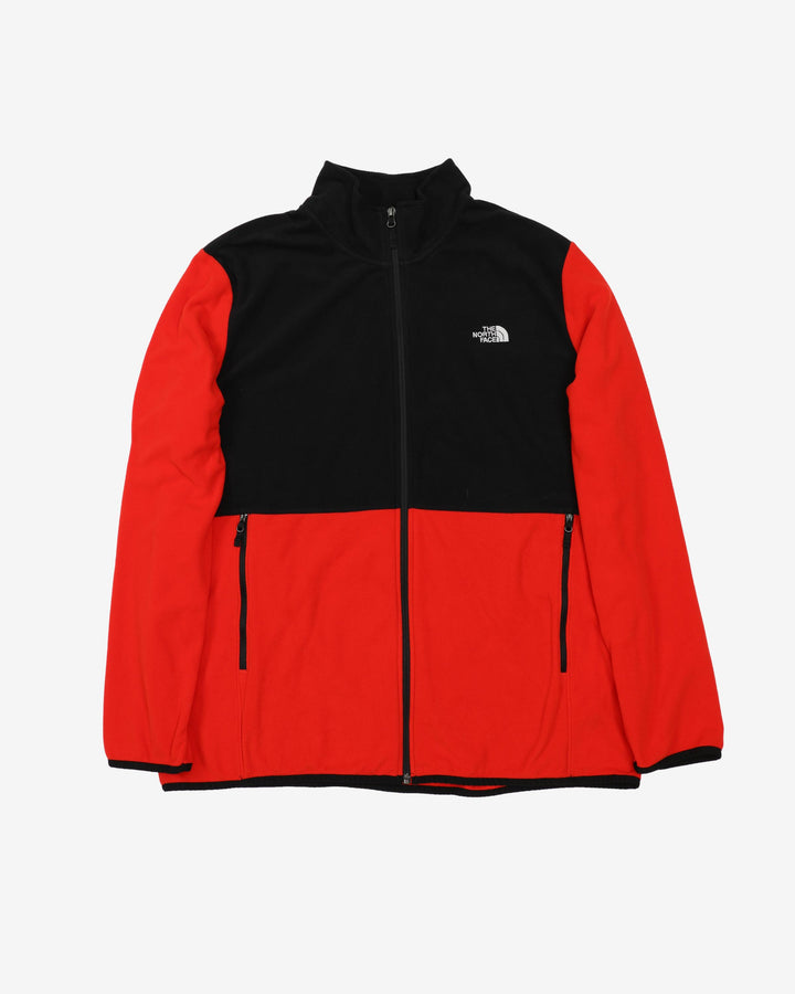 The North Face Red / Black Full-Zip Fleece - XXL