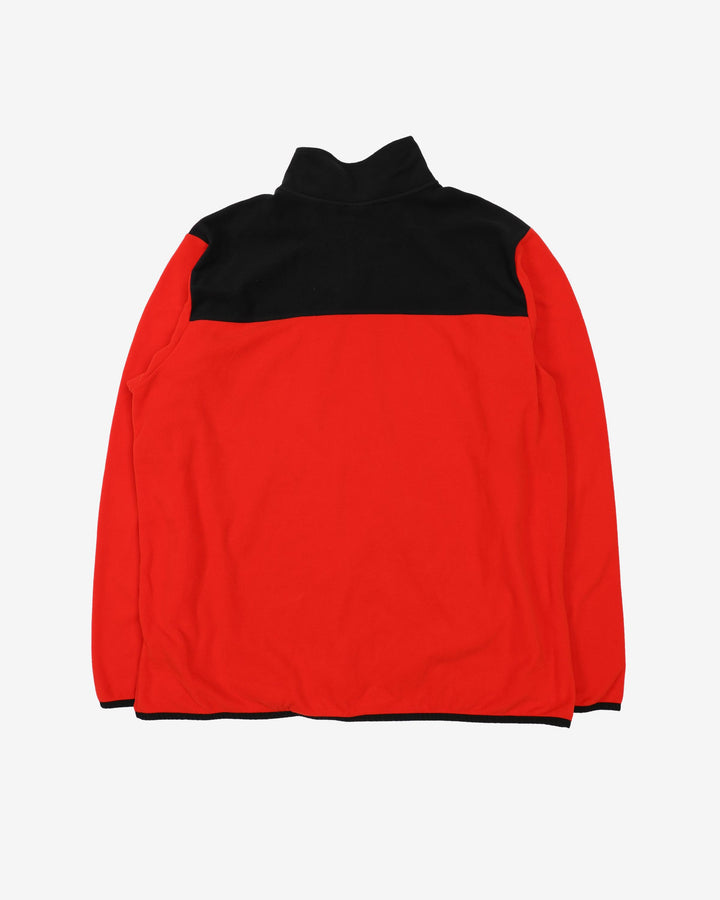 The North Face Red / Black Full-Zip Fleece - XXL