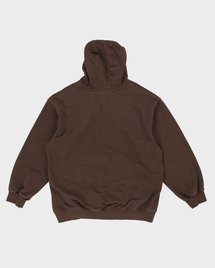 Early 00s Nike Brown Centre Logo Hoodie - L / XL