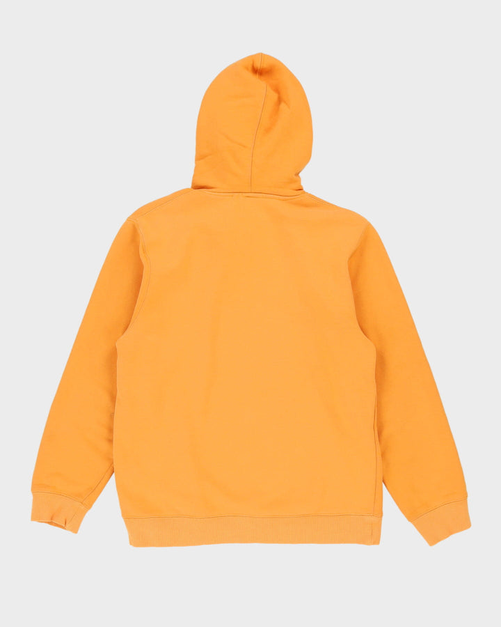 Stussy Orange Embroidered Logo Hoodie - M