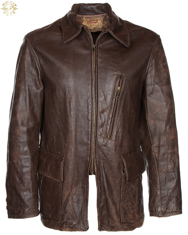 Late 40s Sears Roebuck Hercules Leather Jacket S