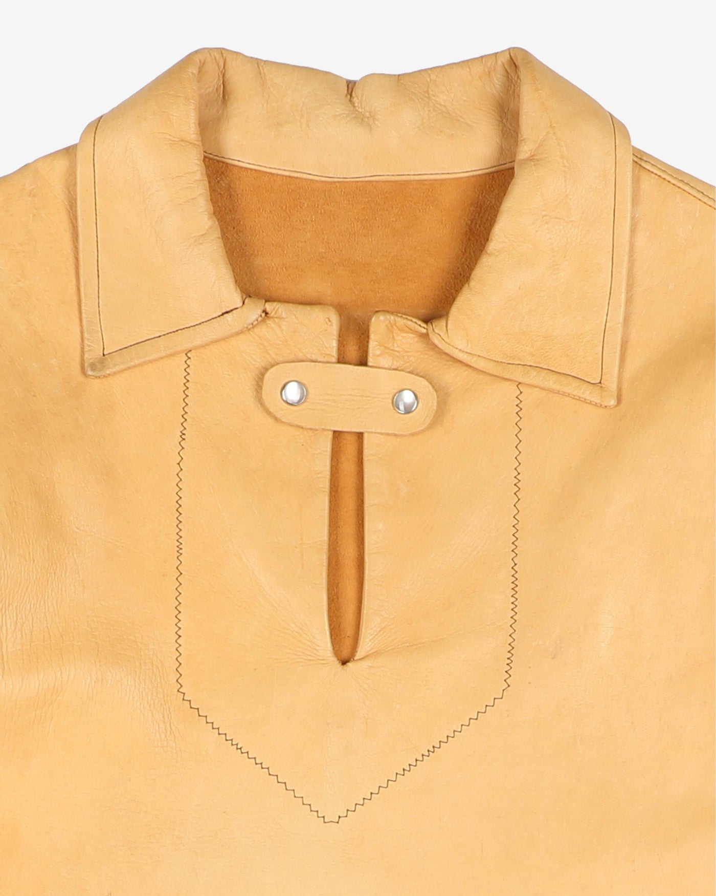 Vintage 1950s Buckskin Leather Jacket - L