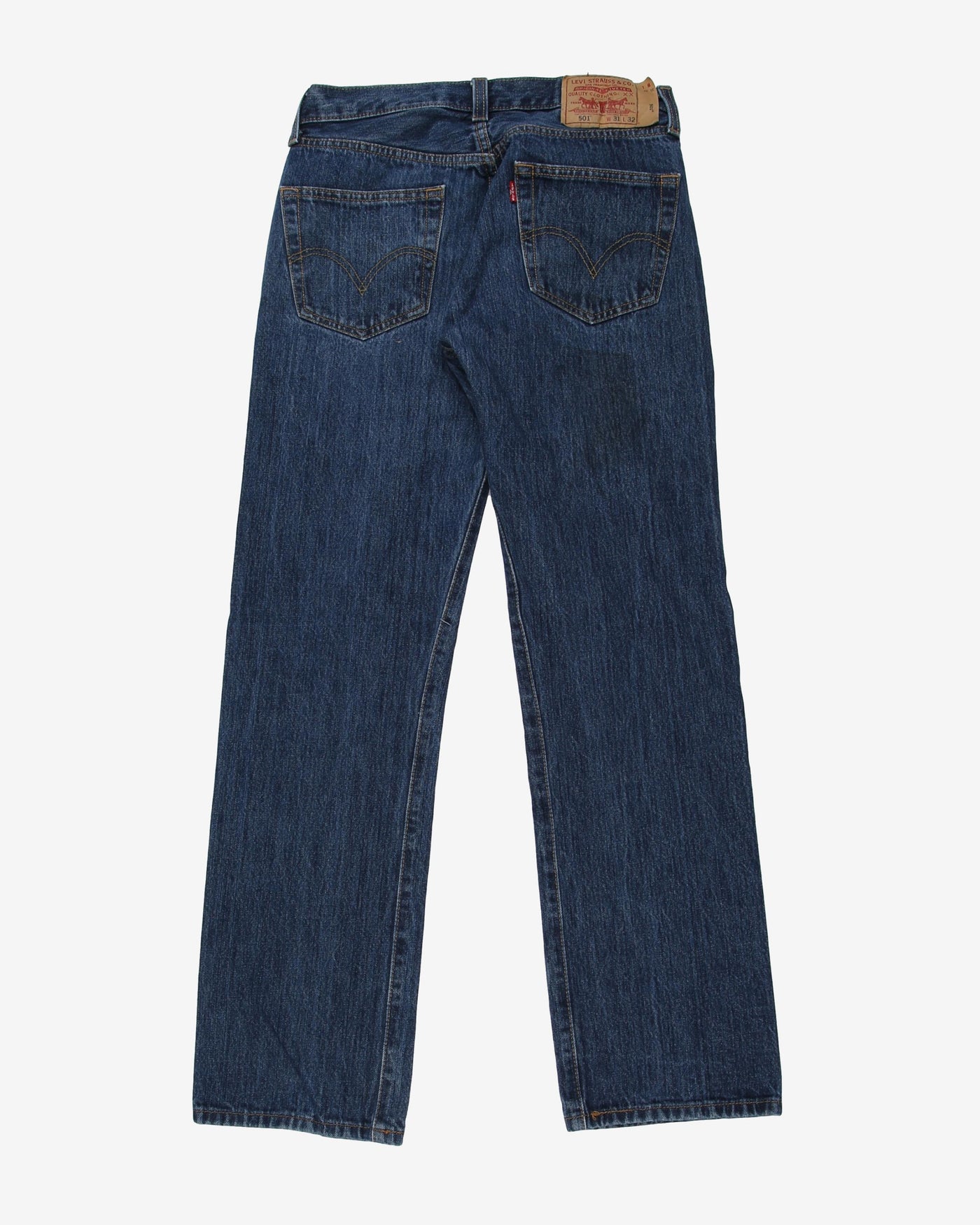 levis 501 mid wash indigo denim jeans - w30 l31