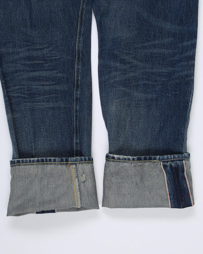 Levi's 501 Selvedge Big E Repro Denim Dark Blue Jeans - W33 L31