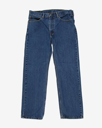 Levi's 505 Denim Dark Blue Jeans - W35 L30