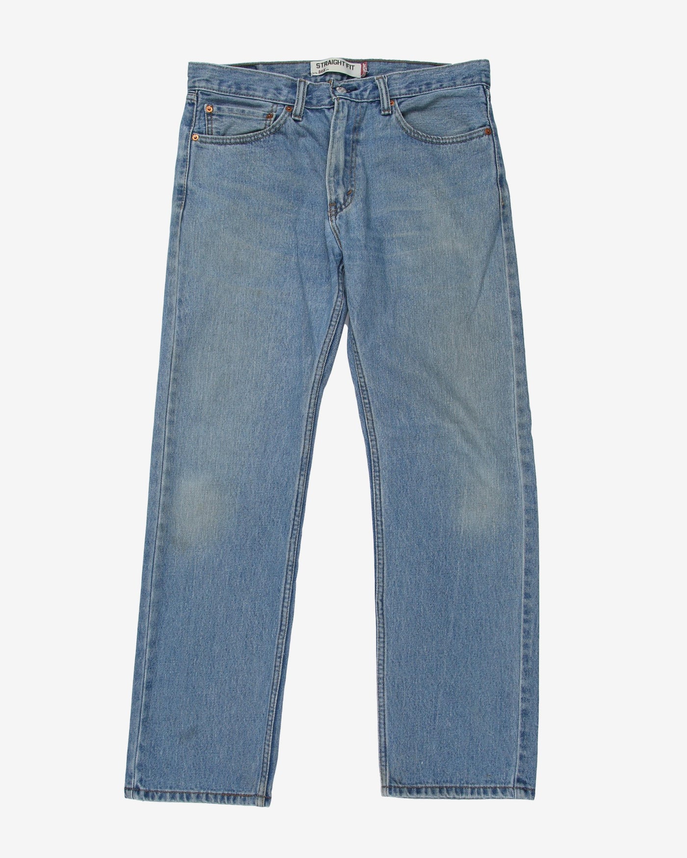 Levi's 505 Denim Light Blue Stonewash Jeans - W35 L29