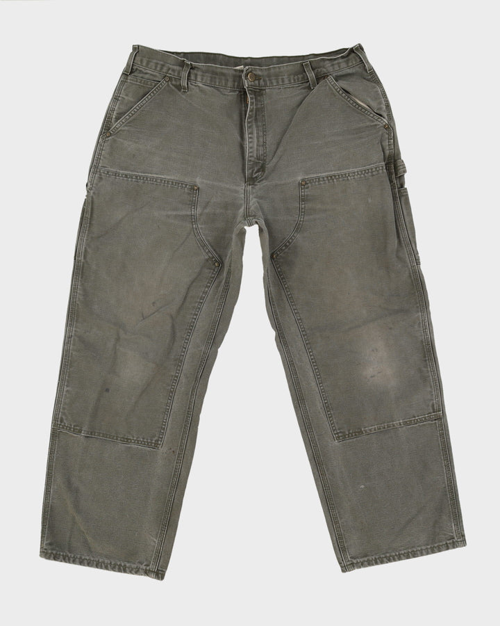 Vintage 90s Carhartt Green Double Knee Workwear Jeans - W38 L29