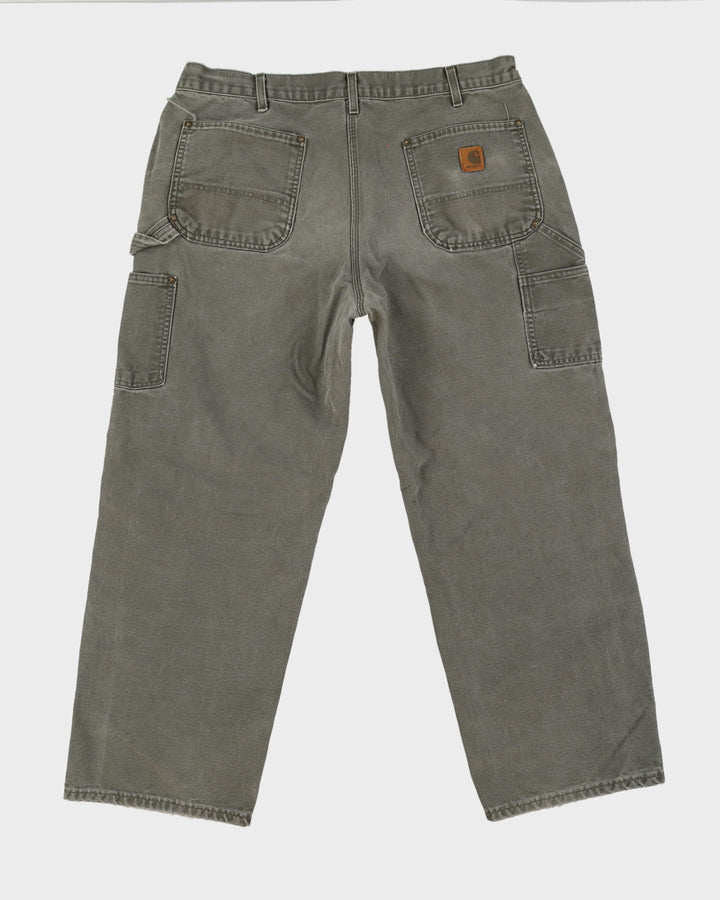 Vintage 90s Carhartt Green Double Knee Workwear Jeans - W38 L29
