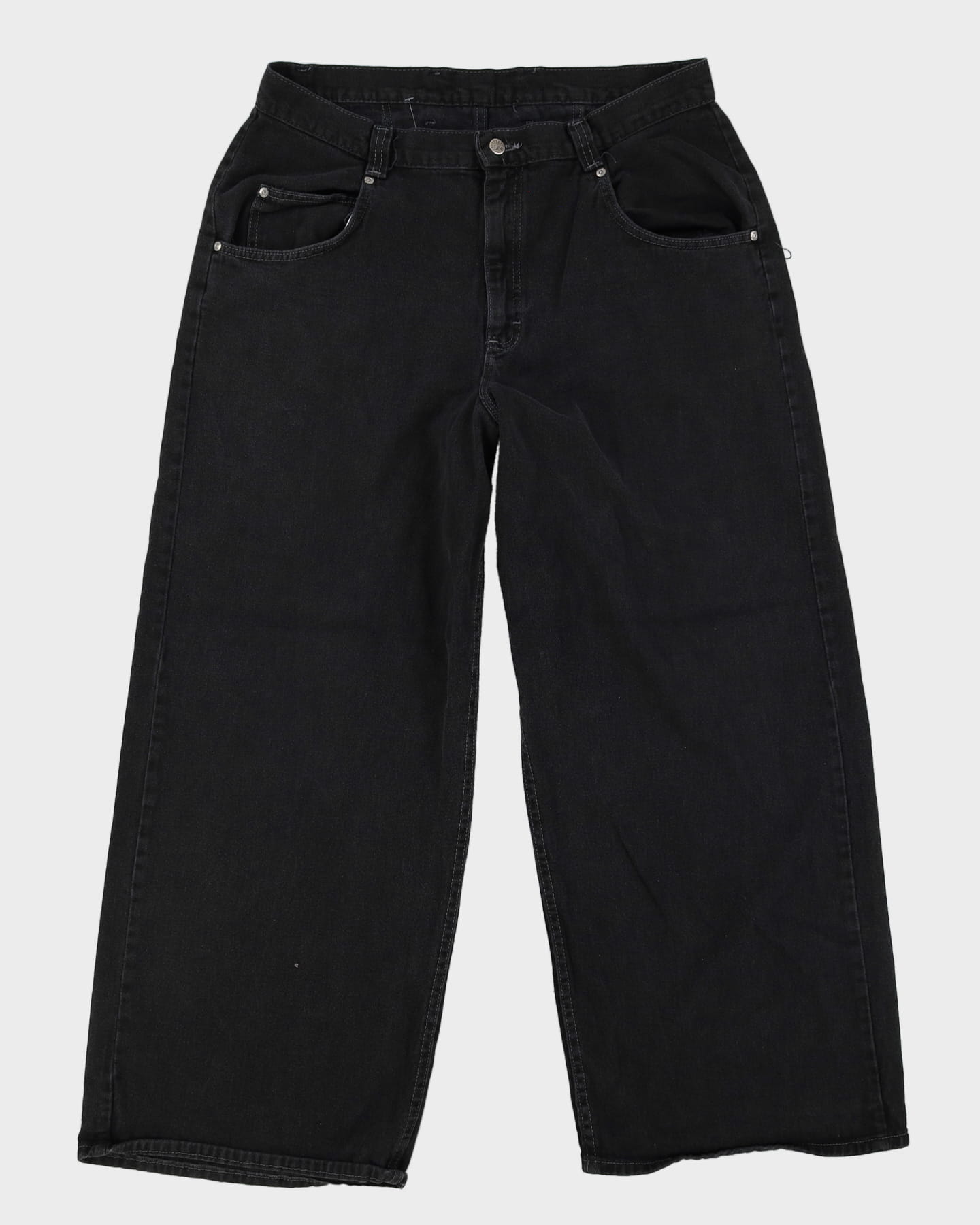 W38 L31 90s USA製 Lee black denim pants Vintage 90s LEE Pipes Dark 