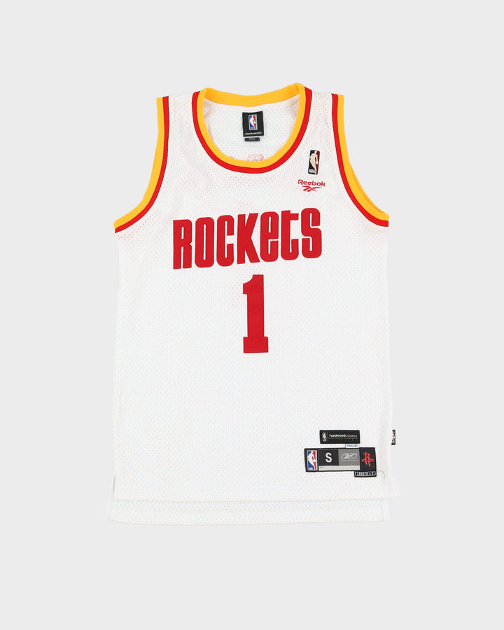 Tracy McGrady #1 Houston Rockets Reebok White / Red NBA Basketball Jersey - S