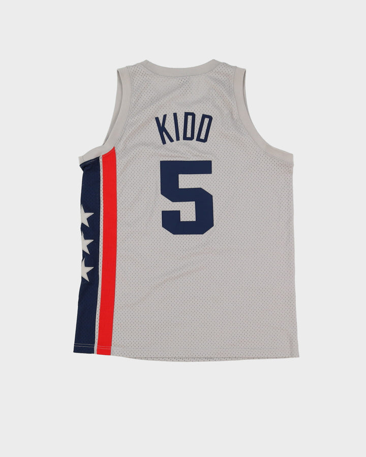 90s Jason Kidd #5 New Jersey / Brooklyn Nets Grey Nike NBA Basketball Jersey - M